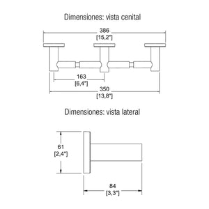 Portapapel doble antirrobo Clasica II Helvex