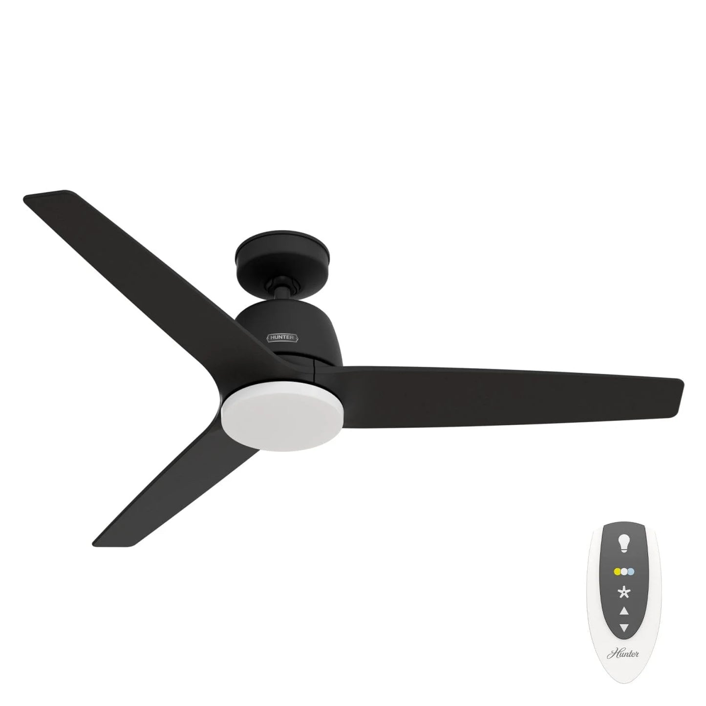 Ventilador de techo inteligente Hunter Moxie negro de 52"