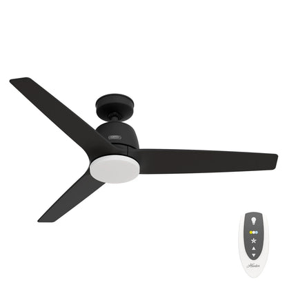 Ventilador de techo inteligente Hunter Moxie negro de 52"