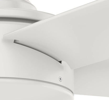 Ventilador de techo Hunter Tidal Ridge blanco para exteriores de 52"