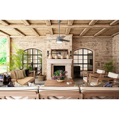 Ventilador de techo Hunter Aker para exteriores de 52" con aspas reversibles