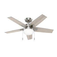 Ventilador de techo Hunter Khamsin de 44" níquel cepillado