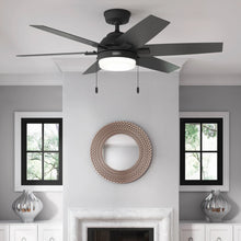 Ventilador de techo Hunter Toledo negro mate de 52 pulgadas con aspas reversibles