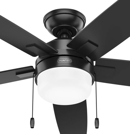Ventilador de techo Anisten negro de 52 pulgadas con aspas reversibles