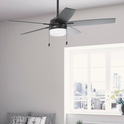 Ventilador de techo Anisten negro de 52 pulgadas con aspas reversibles