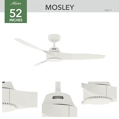 Ventilador de techo Hunter Mosley para exteriores de 52" blanco