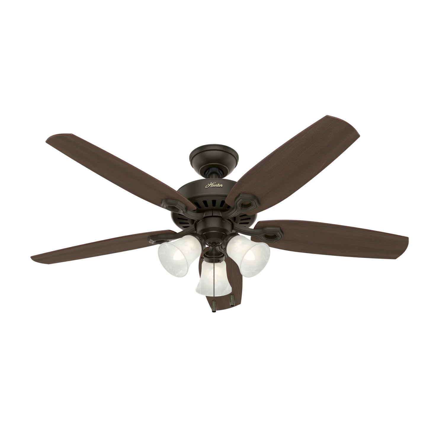 Ventilador de techo Builder Plus bronce nuevo de 52 pulgadas con aspas reversibles