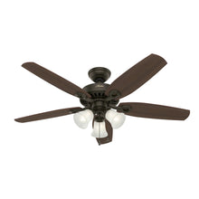 Ventilador de techo Builder Plus bronce nuevo de 52 pulgadas con aspas reversibles