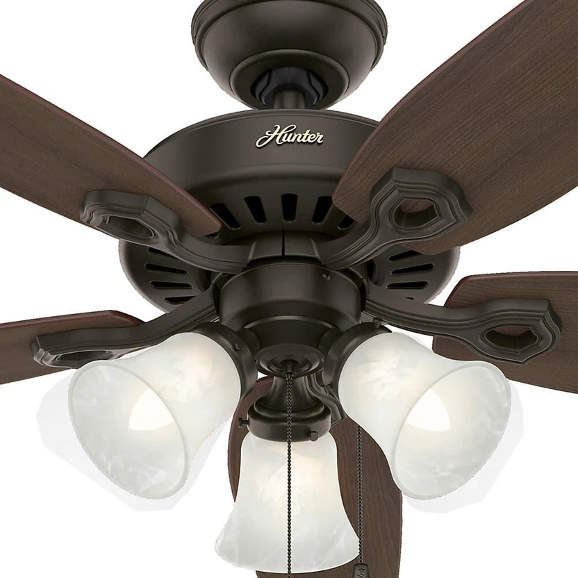 Ventilador de techo Builder Plus bronce nuevo de 52 pulgadas con aspas reversibles