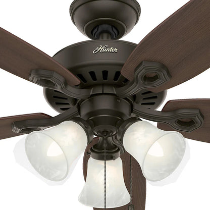 Ventilador de techo Builder Plus bronce nuevo de 52 pulgadas con aspas reversibles