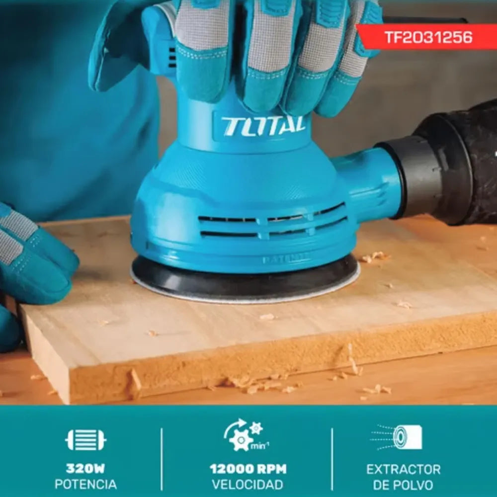Lijadora rotorbital TOTAL Industrial de 5" 320W