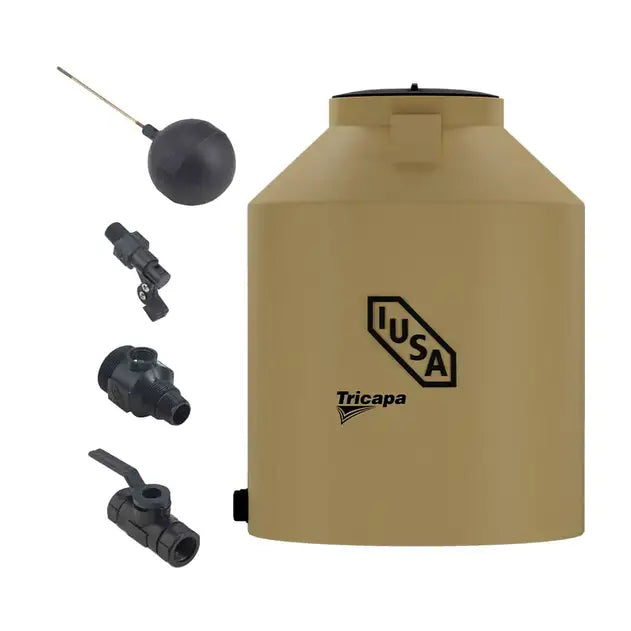 Tinaco tricapa IUSA beige de 750 litros con accesorios
