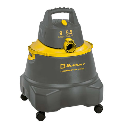 Aspiradora Contractor WD-9 C212 Koblenz para seco y mojado con funcion de inflado y sopleteado 9 gal 5.5 hp