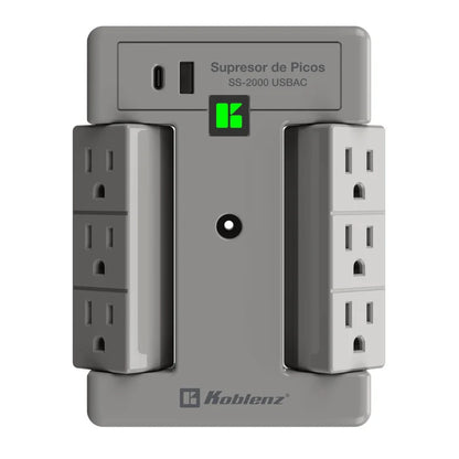 Supresor Koblenz con USB-C SS-2000 USBAC