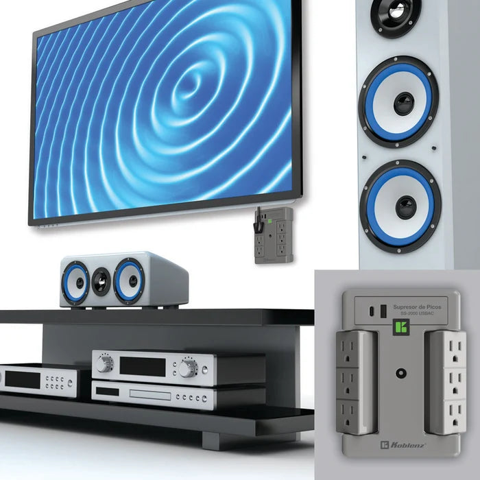 Supresor Koblenz con USB-C SS-2000 USBAC