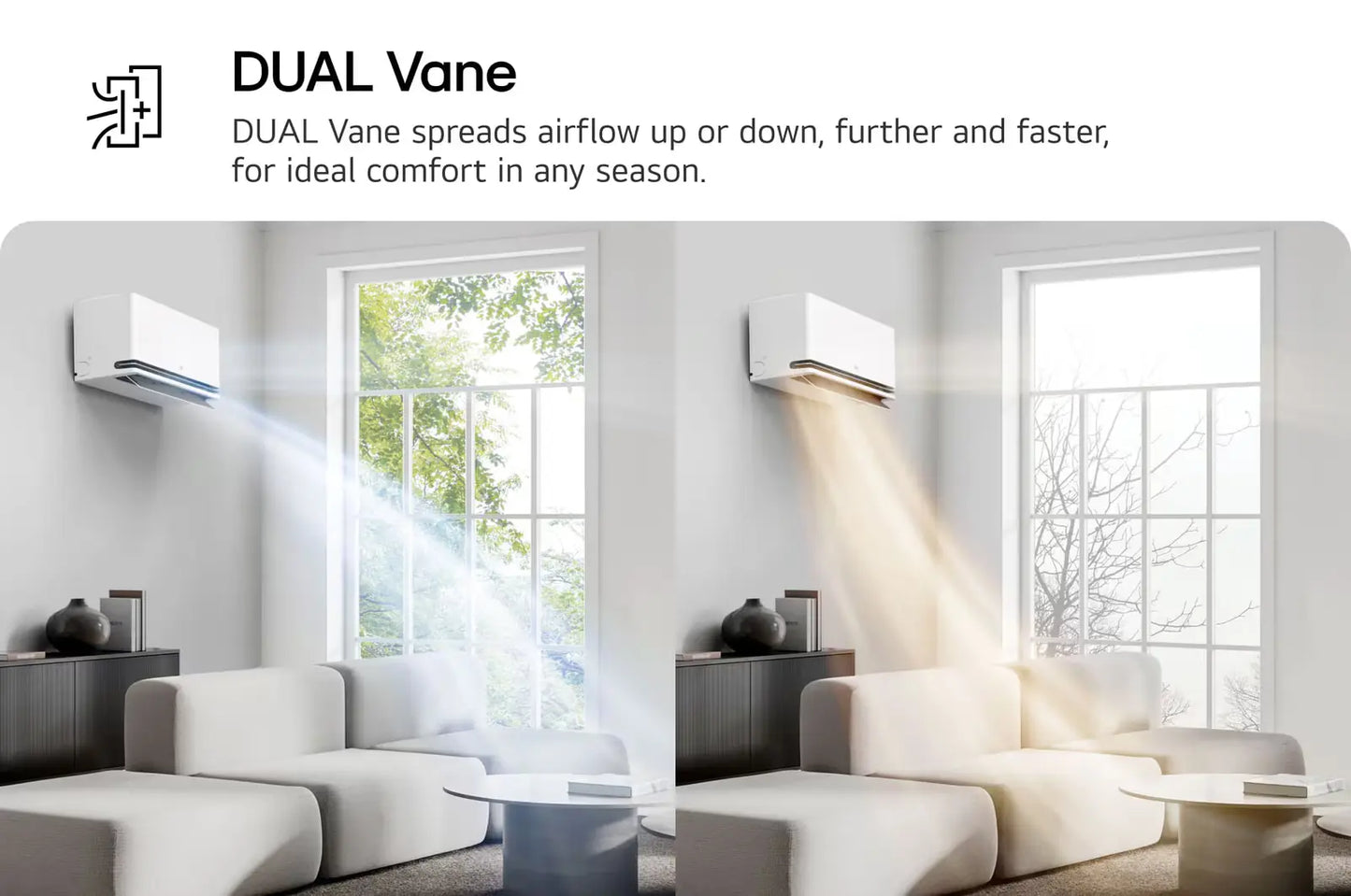 LG Aire acondicionado DUALCOOL AI AIR frío y calor 1 tonelada 12000 btu
