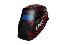 Careta electrónica para soldar Lincoln Pits 9-13 negro y rojo