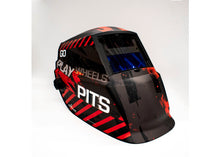 Careta electrónica para soldar Lincoln Pits 9-13 negro y rojo