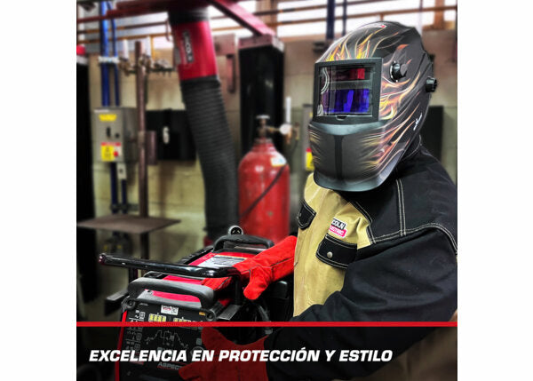 Careta electrónica LINCOLN Dark Flame 9-13