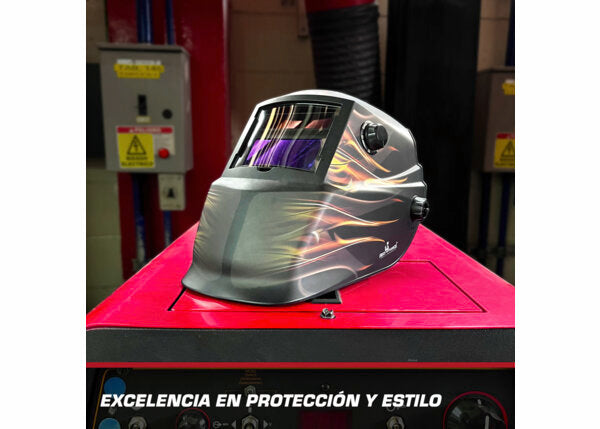 Careta electrónica LINCOLN Dark Flame 9-13