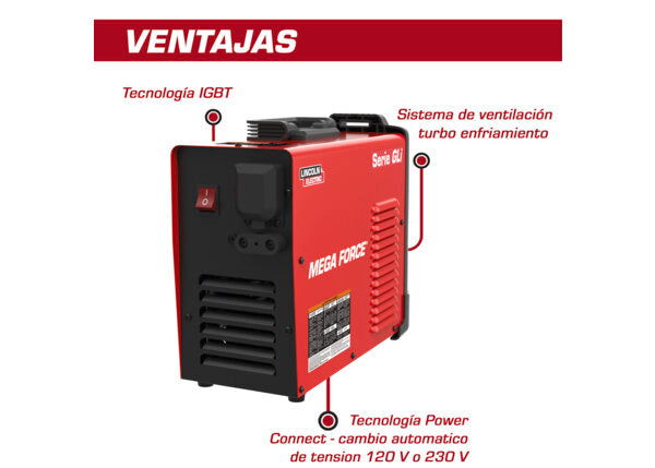 Soldadora Lincoln Mega Force 175 E