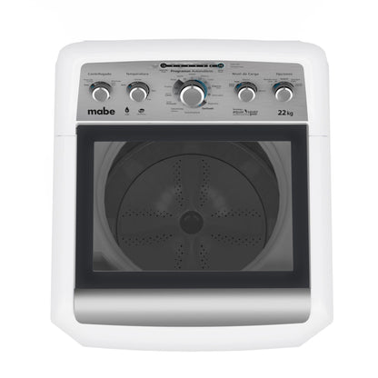 Lavadora automática Mabe aqua saver de 22 kg blanca con sanitizado