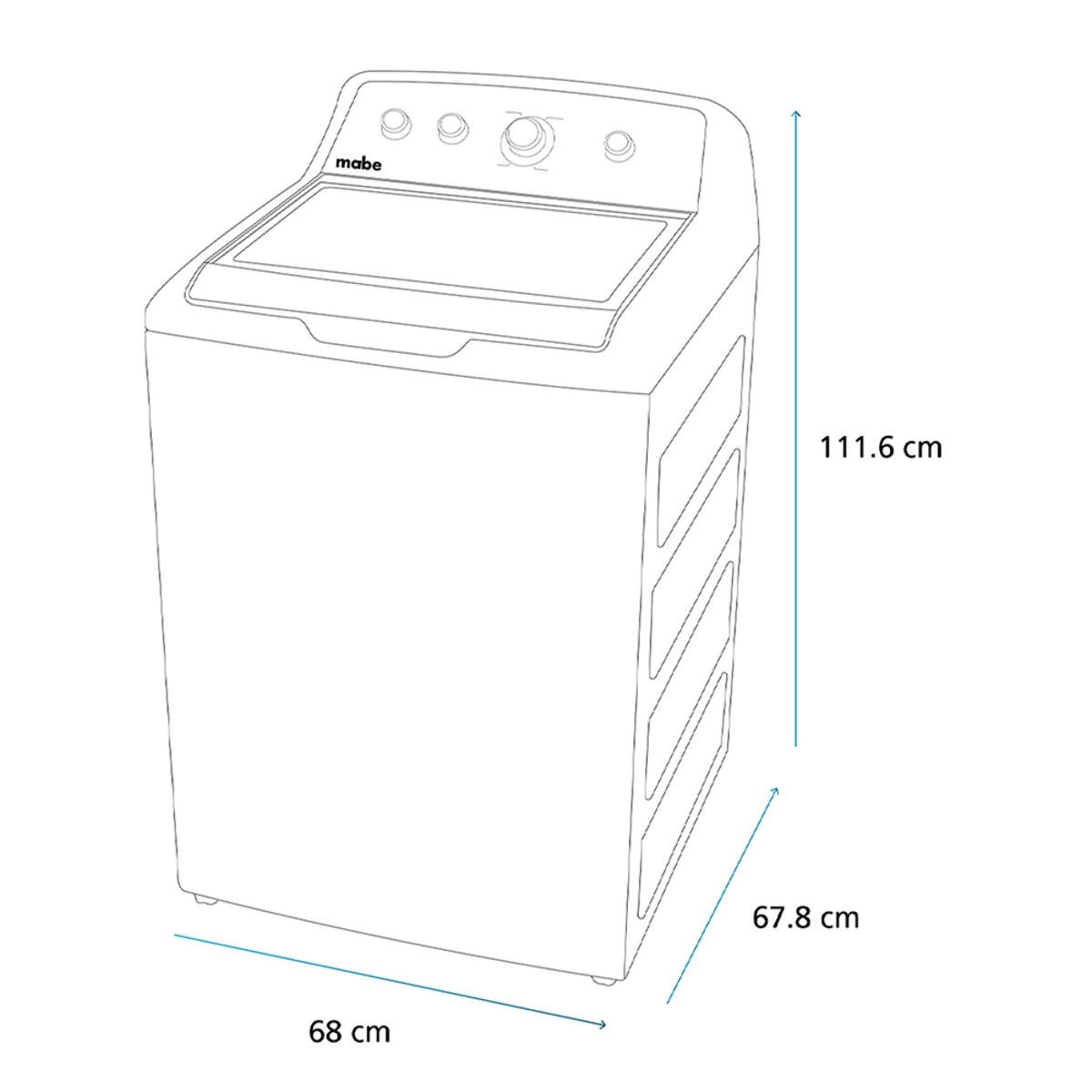 Lavadora automática Mabe aqua saver de 22 kg blanca con sanitizado