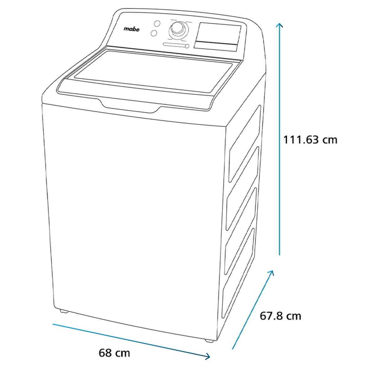 Lavadora automática Mabe aqua saver de 22 kg blanca con sanitizado