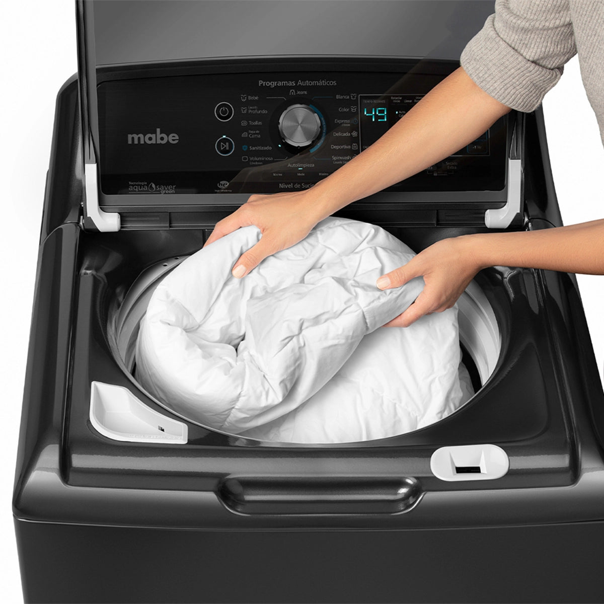 Lavadora aqua saver capacidad 22 kg con sanitizado Mabe