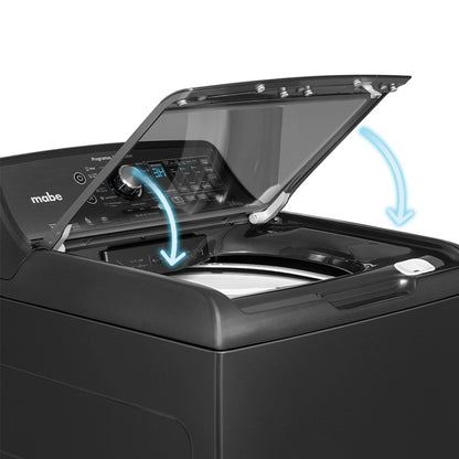 Lavadora automática Mabe aqua saver de 24 kg diamond Gray con sanitizado