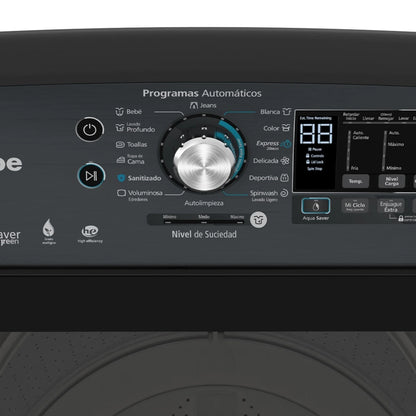 Lavadora automática Mabe aqua saver de 24 kg diamond Gray con sanitizado