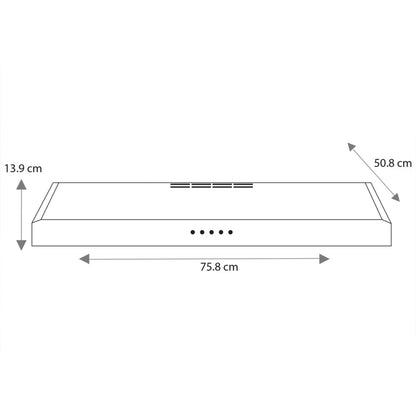 MABE Campana de pared negro de 76 cm CMPU761NX0