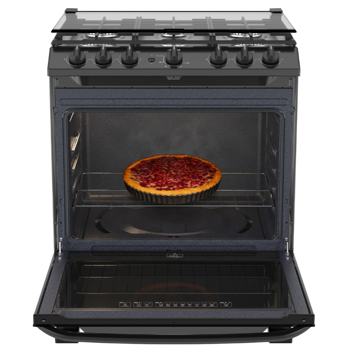 Estufa de piso MABE Black Slate de 76 cm