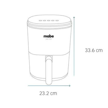 Freidora de aire digital Mabe de 3.8 litros negro