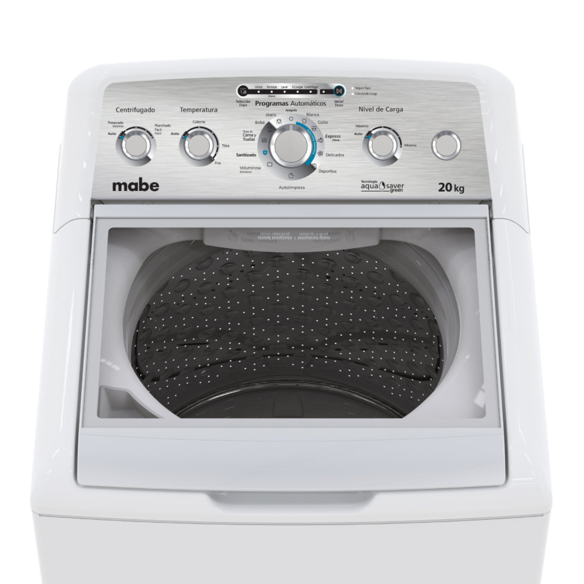 Lavadora automática MABE Aqua Saver Green 20 kg blanca