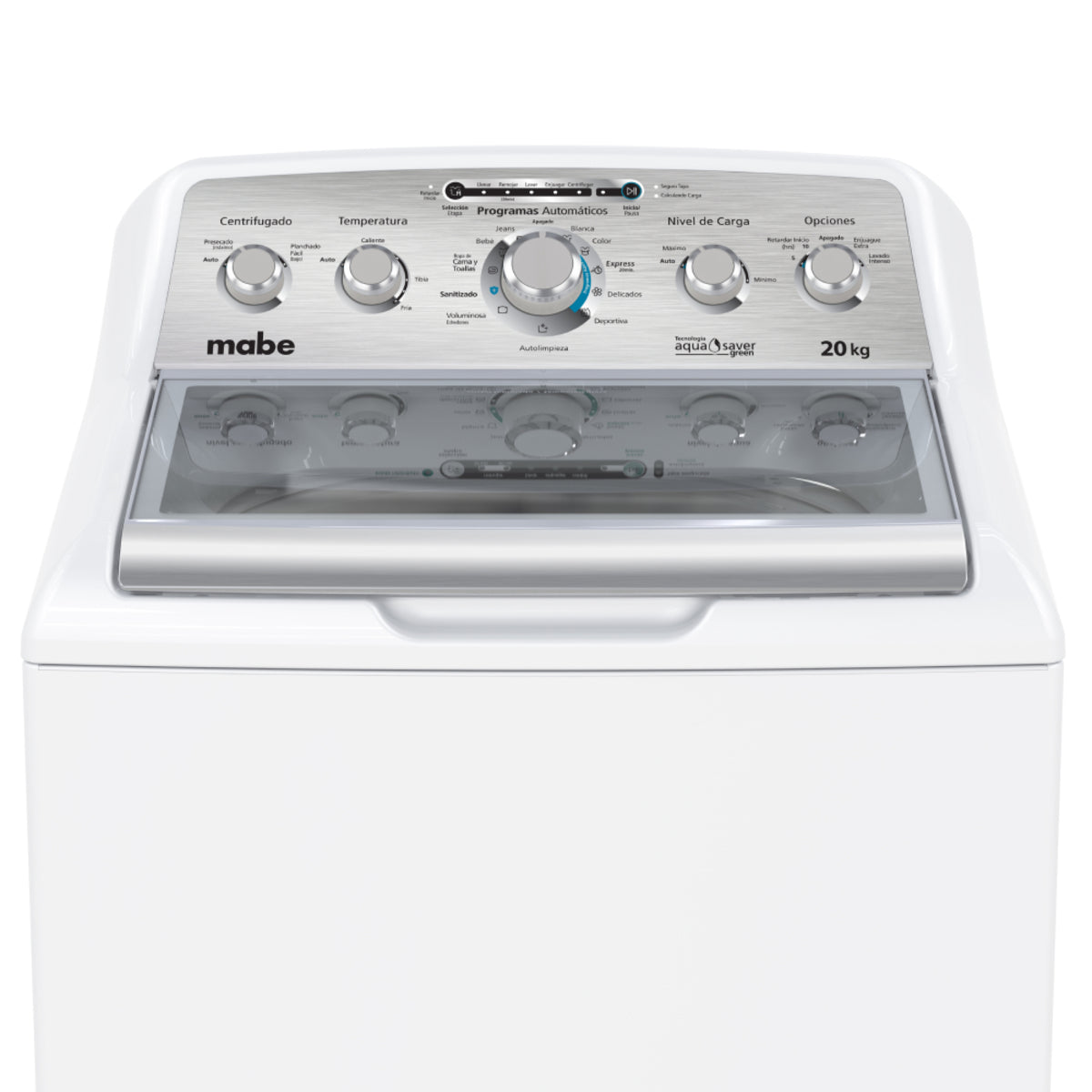 Lavadora MABE Aqua Saver Green blanca 20 kg