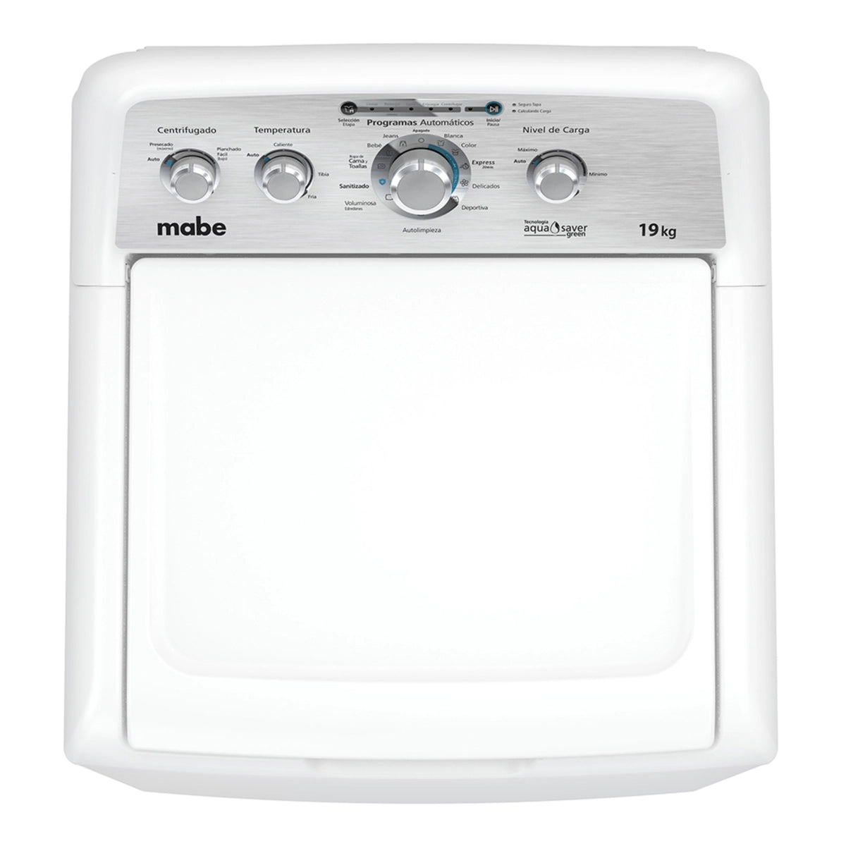 Lavadora MABE aqua saver green blanca de 19 kg