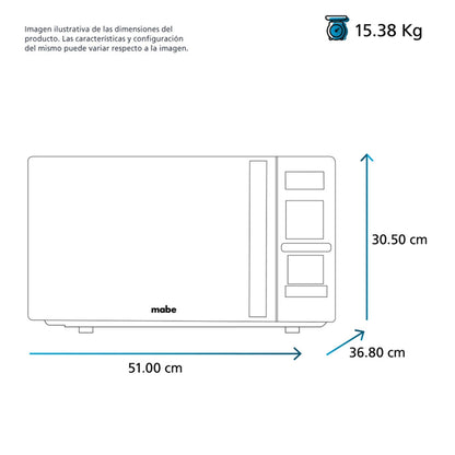 Horno de microondas gris MABE HMM11SJW 31L 120V
