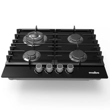 Parrilla MABE CMG6018V1 de 60 cm con 4 quemadores color vidrio negro