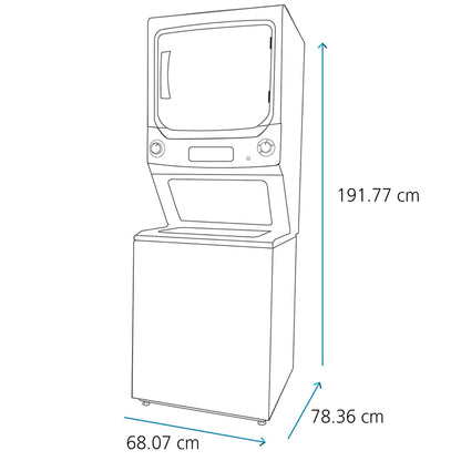 Centro de lavado Mabe ultra capacity de 24kg a gas blanco