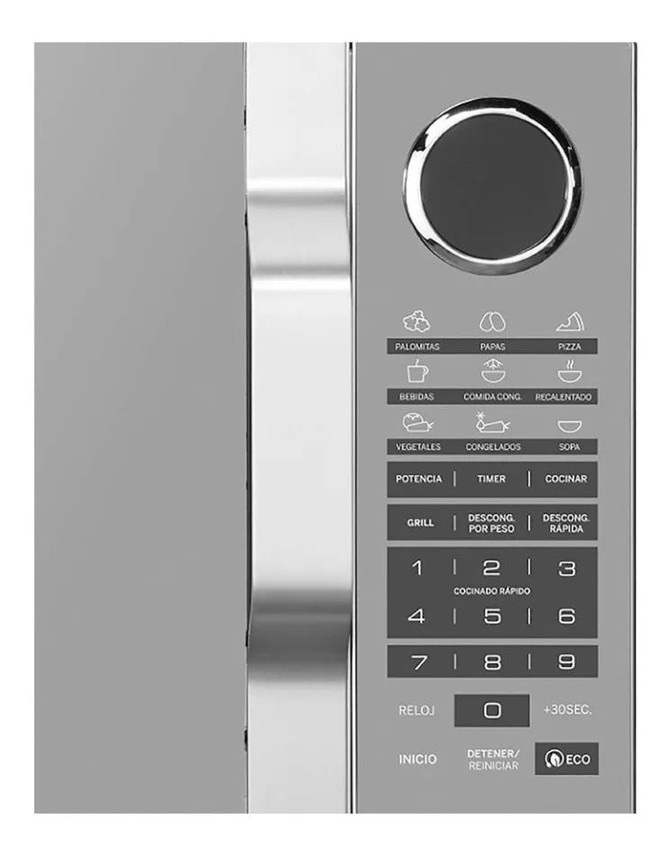 Microondas GE Appliances con función grill y eco 1.4 cuft espejo