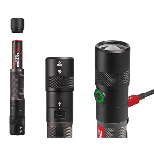 Linterna recargable de enfoque giratorio 1100 lúmenes Milwaukee Redlithium
