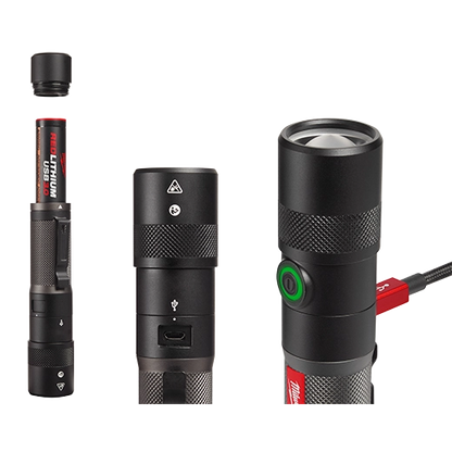 Linterna recargable de enfoque giratorio 1100 lúmenes Milwaukee Redlithium