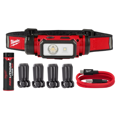Linterna para casco recargable Milwaukee RedLithium