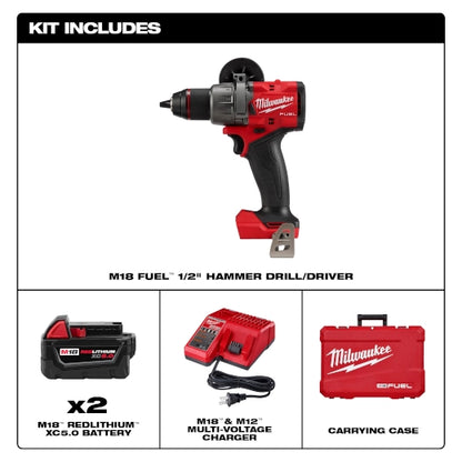 Kit de Taladro atornillador percutor Milwaukee M18 FUEL 2904-22