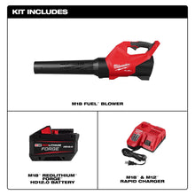 Sopladora inalámbrica Milwaukee M18 FUEL con batería y cargador