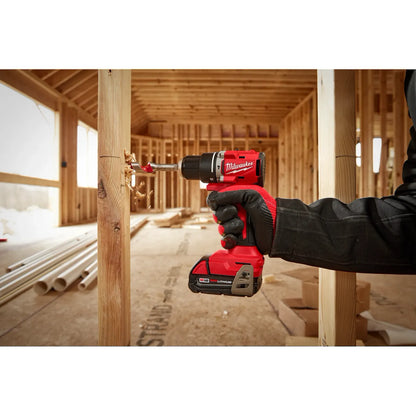 Kit de taladro percutor atornillador compacto Milwaukee M18