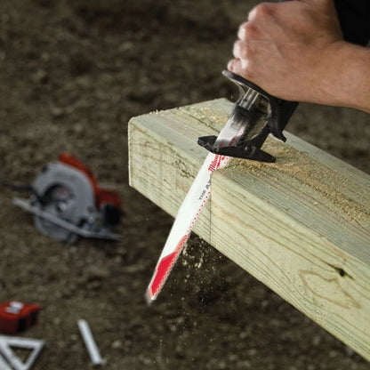 Paquete de 5 hojas de corte para madera Milwaukee Ax Sawzall de 6" - 5TPI