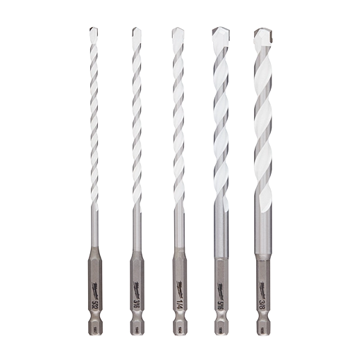 Juego de 5 brocas de carburo multimateriales Milwaukee Shockwave