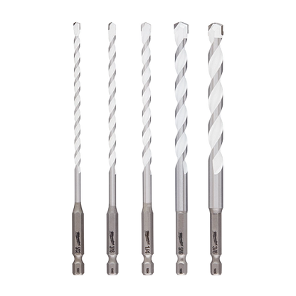 Juego de 5 brocas de carburo multimateriales Milwaukee Shockwave